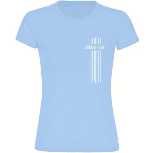4068859273965 - multifanshop Damen T-Shirt - Argentinien - Streifen - Druck weiß - Frauen 4068859273965 - multifanshop Damen T-Shirt - Argentinien - Streifen - Druck weiß - Frauen
