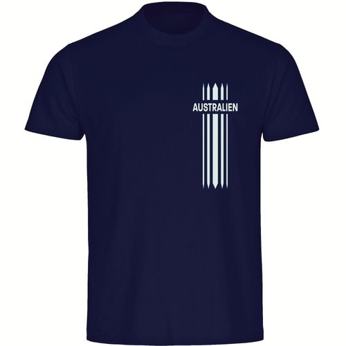 4068859276904 - multifanshop Herren T-Shirt - Australien - Streifen - Druck weiß - Männer