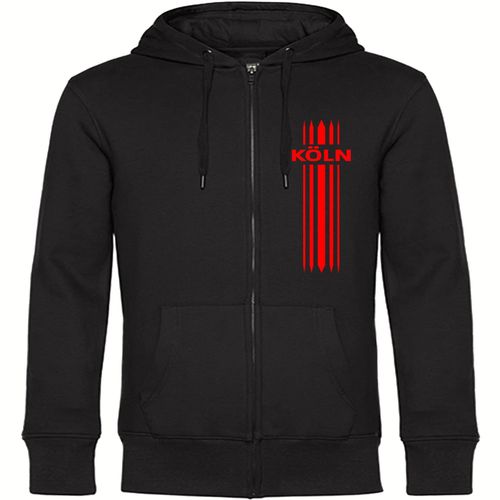 4068859126483 - multifanshop Kapuzen Sweatshirt Jacke - Köln - Streifen - Druck rot - Sweat
