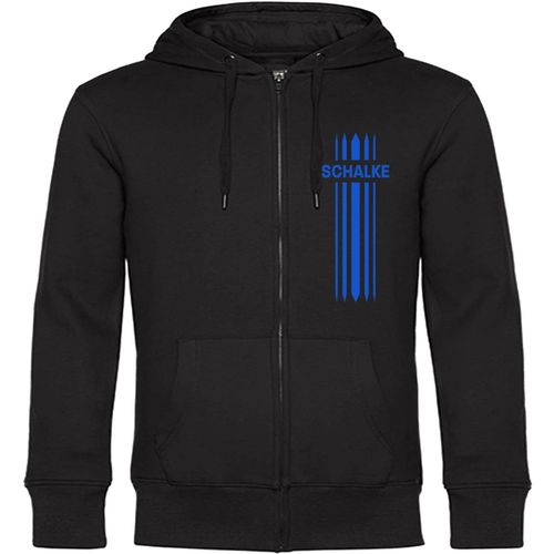4068859005832 - multifanshop Kapuzen Sweatshirt Jacke - Schalke - Streifen - Druck blau - Sweat 4068859005832 - multifanshop Kapuzen Sweatshirt Jacke - Schalke - Streifen - Druck blau - Sweat