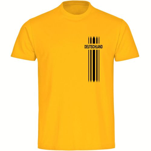 4068859249700 - multifanshop Herren T-Shirt - Deutschland - Streifen - Druck schwarz - Männer