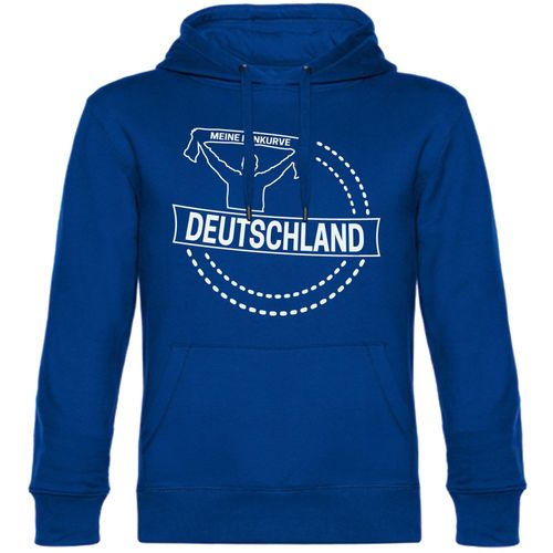 4068859263751 - multifanshop Kapuzen Sweatshirt - Deutschland - Meine Fankurve - Druck weiß - Hoodie