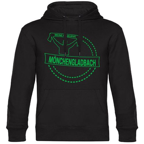 4068859179656 - multifanshop Kapuzen Sweatshirt - Mönchengladbach - Meine Fankurve - Druck grün - Hoodie