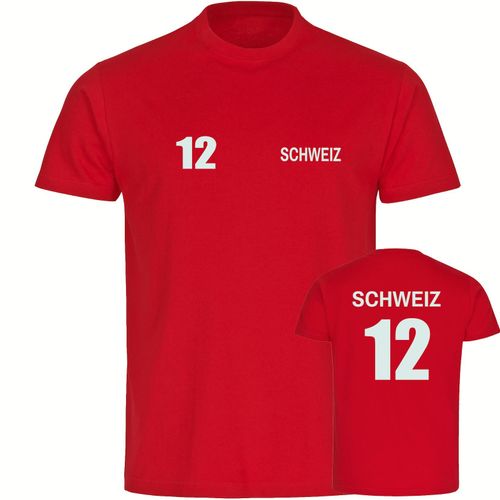 4068859221959 - multifanshop Kinder T-Shirt - Schweiz - Trikot Nummer 12 - Druck weiß - Kind 4068859221959 - multifanshop Kinder T-Shirt - Schweiz - Trikot Nummer 12 - Druck weiß - Kind