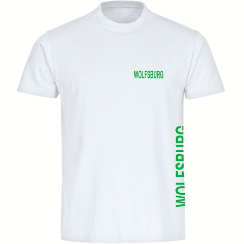 4068859168452 - multifanshop Kinder T-Shirt - Wolfsburg - Brust & Seite - Druck grün - Kind