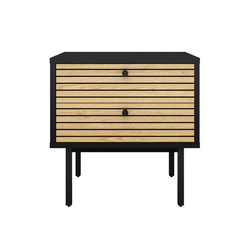4059865182686 - Nachtkommode Schwarz Eiche Echtholzfurnier Nachtschrank Nako Beistelltisch 4059865182686 - Nachtkommode Schwarz Eiche Echtholzfurnier Nachtschrank Nako Beistelltisch