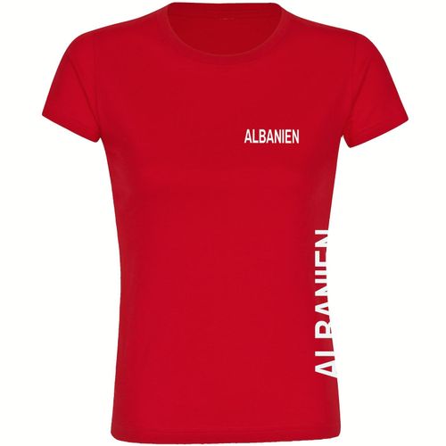 4068859449582 - multifanshop Damen T-Shirt - Albanien - Brust & Seite - Druck weiß - Frauen 4068859449582 - multifanshop Damen T-Shirt - Albanien - Brust & Seite - Druck weiß - Frauen