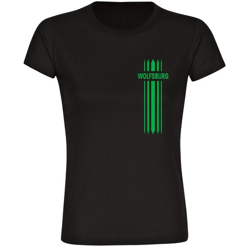 4068859177409 - multifanshop Damen T-Shirt - Wolfsburg - Streifen - Druck grün - Frauen 4068859177409 - multifanshop Damen T-Shirt - Wolfsburg - Streifen - Druck grün - Frauen