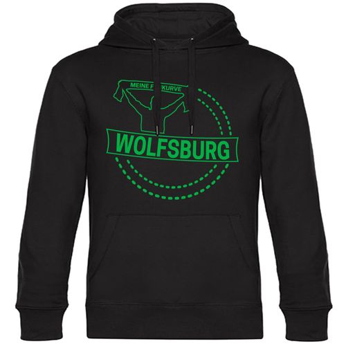 4068859180232 - multifanshop Kapuzen Sweatshirt - Wolfsburg - Meine Fankurve - Druck grün - Hoodie 4068859180232 - multifanshop Kapuzen Sweatshirt - Wolfsburg - Meine Fankurve - Druck grün - Hoodie