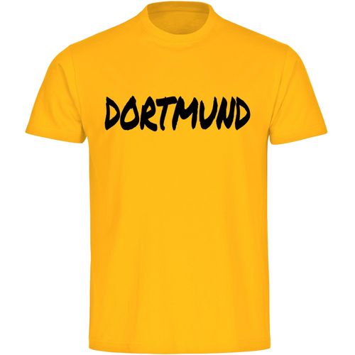 4068859490560 - multifanshop® Herren T-Shirt - Dortmund - Textmarker - Druck schwarz - Männer