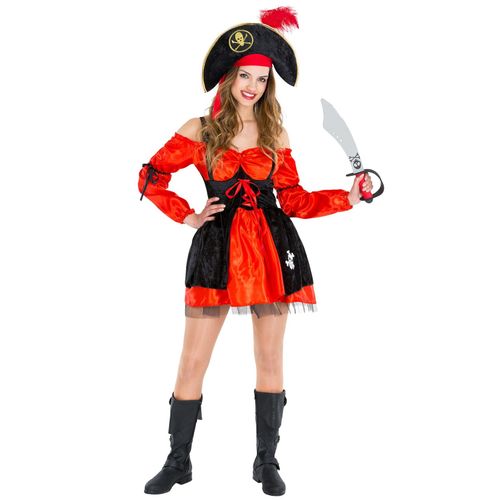 4260505449377 - tectake® Frauenkostüm Piratin Mia Stiefelriemen 4260505449377 - tectake® Frauenkostüm Piratin Mia Stiefelriemen