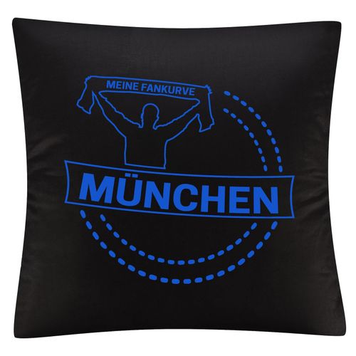 4068859056100 - multifanshop Kissenbezug - München blau - Meine Fankurve - Druck blau - Kissen