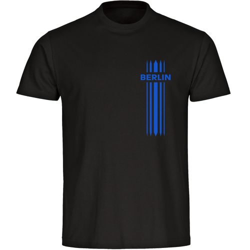 4068859041960 - multifanshop Herren T-Shirt - Berlin blau - Streifen - Druck blau - Männer 4068859041960 - multifanshop Herren T-Shirt - Berlin blau - Streifen - Druck blau - Männer