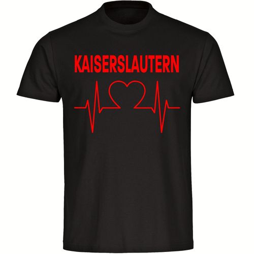 4068859109431 - multifanshop Herren T-Shirt - Kaiserslautern - Herzschlag - Druck rot - Männer