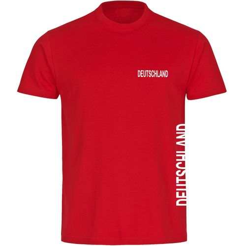 4068859246570 - multifanshop Herren T-Shirt - Deutschland - Brust & Seite - Druck weiß - Männer