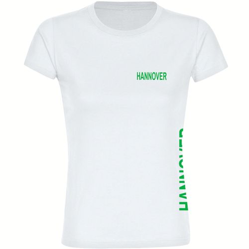 4068859166496 - multifanshop Damen T-Shirt - Hannover - Brust & Seite - Druck grün - Frauen 4068859166496 - multifanshop Damen T-Shirt - Hannover - Brust & Seite - Druck grün - Frauen