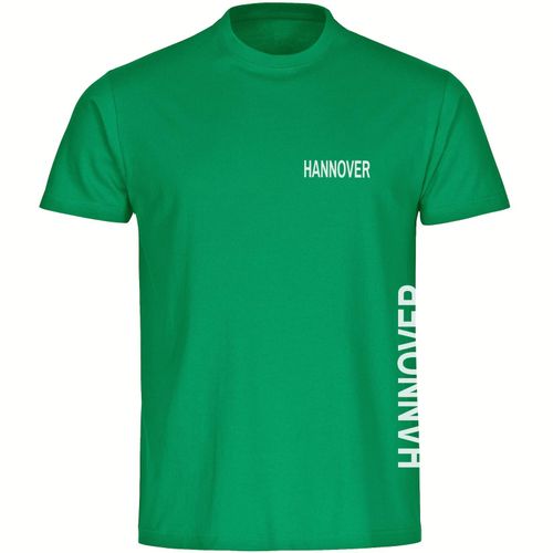4068859166359 - multifanshop Herren T-Shirt - Hannover - Brust & Seite - Druck weiß - Männer