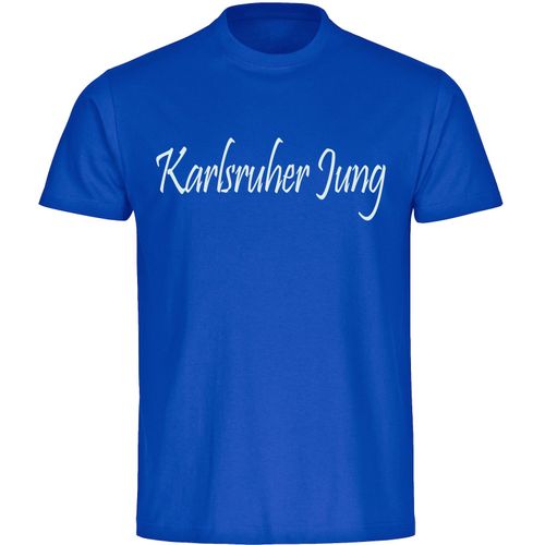 4068859063306 - multifanshop Herren T-Shirt - Karlsruhe - Karslruher Jung - Druck weiß - Männer