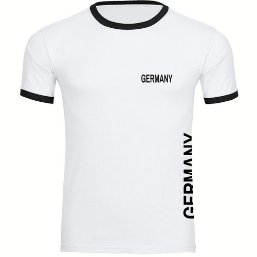 4068859366537 - multifanshop Kontrast T-Shirt - Germany - Brust & Seite - Druck schwarz - Männer