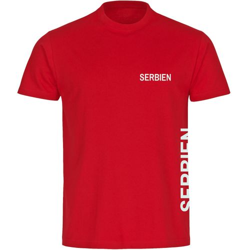 4068859479053 - multifanshop Kinder T-Shirt - Serbien - Brust & Seite - Druck weiß - Kind