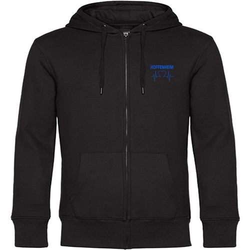 4068859038199 - multifanshop Kapuzen Sweatshirt Jacke - Hoffenheim - Herzschlag - Druck blau - Sweat