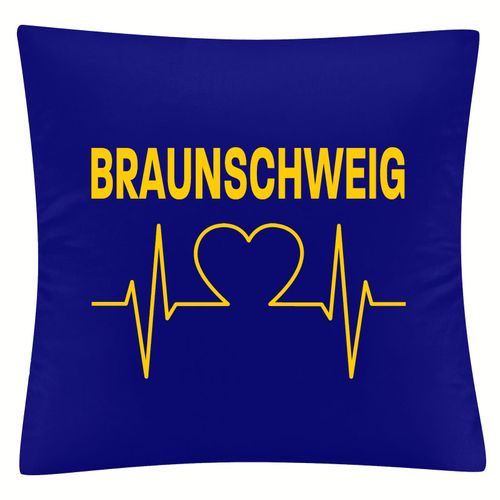 4068859201616 - multifanshop Kissenbezug - Braunschweig - Herzschlag - Druck gelb - Kissen
