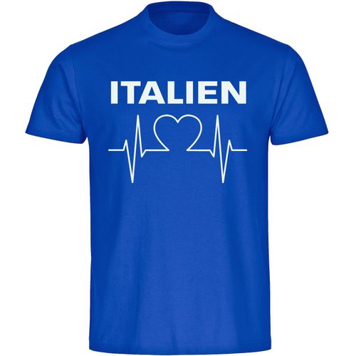 4068859415853 - multifanshop Herren T-Shirt - Italien - Herzschlag - Druck weiß - Männer 4068859415853 - multifanshop Herren T-Shirt - Italien - Herzschlag - Druck weiß - Männer