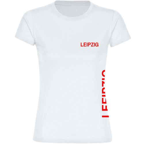 4068859081447 - multifanshop Damen T-Shirt - Leipzig - Brust & Seite - Druck rot - Frauen 4068859081447 - multifanshop Damen T-Shirt - Leipzig - Brust & Seite - Druck rot - Frauen