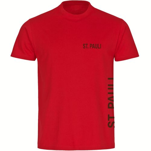 4068859191009 - multifanshop Herren T-Shirt - St Pauli - Brust & Seite - Druck braun - Männer