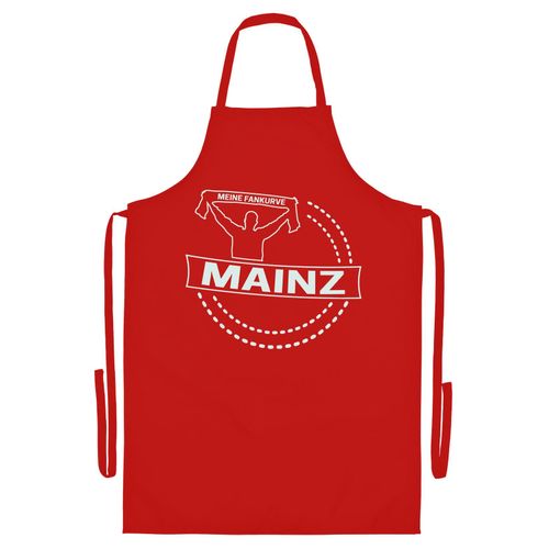 4068859141103 - multifanshop Grillschürze - Mainz - Meine Fankurve - Druck weiß - Schürze