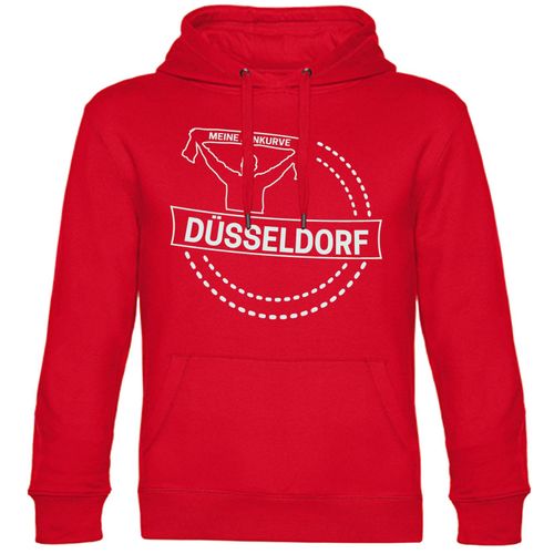 4068859134921 - multifanshop Kapuzen Sweatshirt - Düsseldorf - Meine Fankurve - Druck weiß - Hoodie