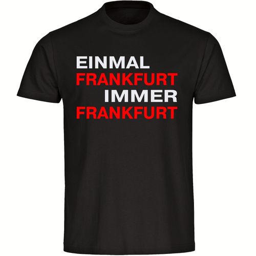 4068859144166 - multifanshop Herren T-Shirt - Frankfurt - Einmal Immer - Druck rot - Männer 4068859144166 - multifanshop Herren T-Shirt - Frankfurt - Einmal Immer - Druck rot - Männer