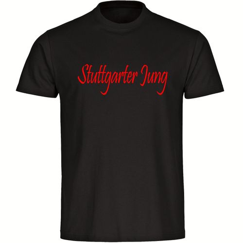 4068859155865 - multifanshop Herren T-Shirt - Stuttgart - Stuttgarter Jung - Druck rot - Männer