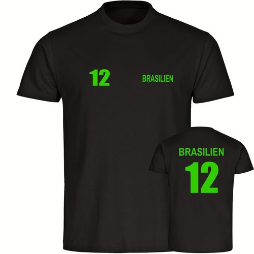 4068859287191 - multifanshop Kinder T-Shirt - Brasilien - Trikot Nummer 12 - Druck gelb - Kind 4068859287191 - multifanshop Kinder T-Shirt - Brasilien - Trikot Nummer 12 - Druck gelb - Kind