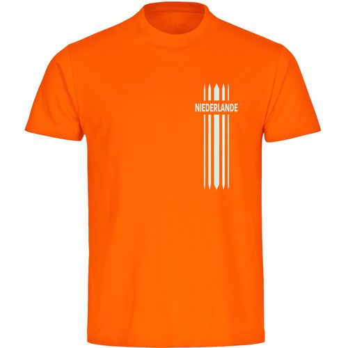 4068859458461 - multifanshop Herren T-Shirt - Niederlande - Streifen - Druck weiß - Männer