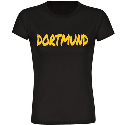 4068859490621 - multifanshop® Damen T-Shirt - Dortmund - Textmarker - Druck gelb - Frauen 4068859490621 - multifanshop® Damen T-Shirt - Dortmund - Textmarker - Druck gelb - Frauen