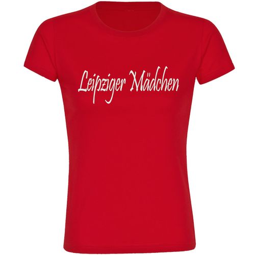 4068859153649 - multifanshop Damen T-Shirt - Leipzig - Leipziger Mädchen - Druck weiß - Frauen