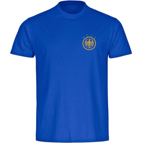 4068859251741 - multifanshop Herren T-Shirt - Deutschland - Adler Retro Gold - Druck gold metallic - Männer