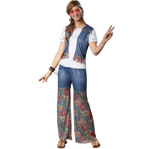 4061173023582 - tectake® Frauenkostüm Groovy Flower Girl