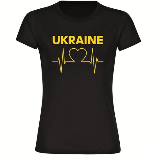 4068859298227 - multifanshop Damen T-Shirt - Ukraine - Herzschlag - Druck gelb - Frauen 4068859298227 - multifanshop Damen T-Shirt - Ukraine - Herzschlag - Druck gelb - Frauen