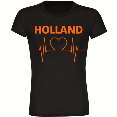 4068859454081 - multifanshop Damen T-Shirt - Holland - Herzschlag - Druck orange - Frauen 4068859454081 - multifanshop Damen T-Shirt - Holland - Herzschlag - Druck orange - Frauen