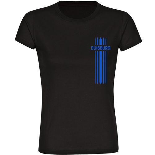4068859045760 - multifanshop Damen T-Shirt - Duisburg - Streifen - Druck blau - Frauen 4068859045760 - multifanshop Damen T-Shirt - Duisburg - Streifen - Druck blau - Frauen