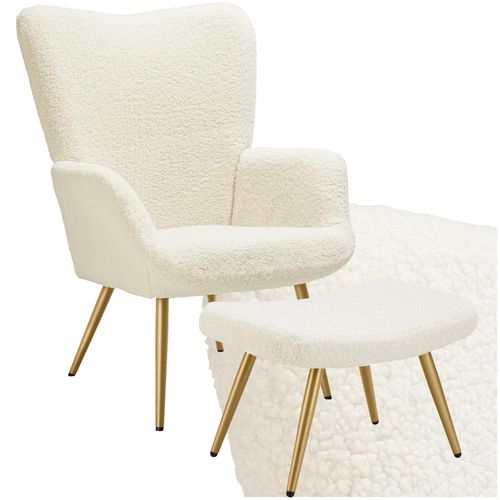 4061173268532 - tectake® Sessel gepolstert runde Stahlbeine 72 x 76 x 1005 cm