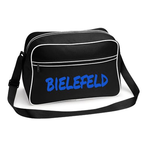 4068859499754 - multifanshop Retrotasche - Bielefeld - Textmarker - Druck blau - Tasche