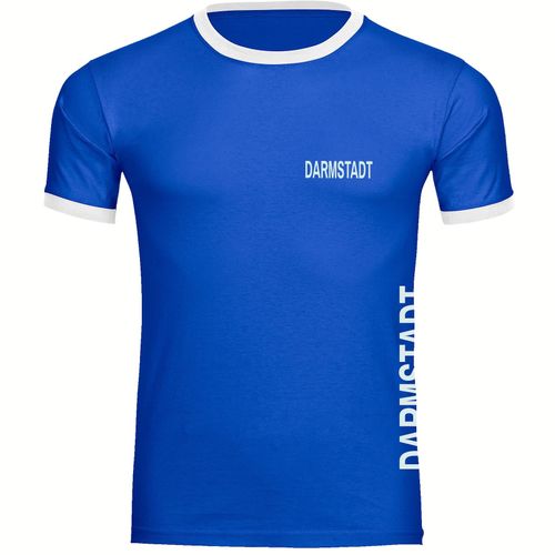 4068859017736 - multifanshop Kontrast T-Shirt - Darmstadt - Brust & Seite - Druck weiß - Männer 4068859017736 - multifanshop Kontrast T-Shirt - Darmstadt - Brust & Seite - Druck weiß - Männer