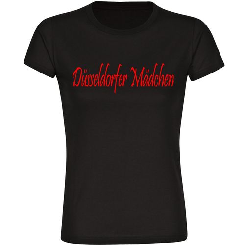 4068859150693 - multifanshop Damen T-Shirt - Düsseldorf - Düsseldorfer Mädchen - Druck rot - Frauen