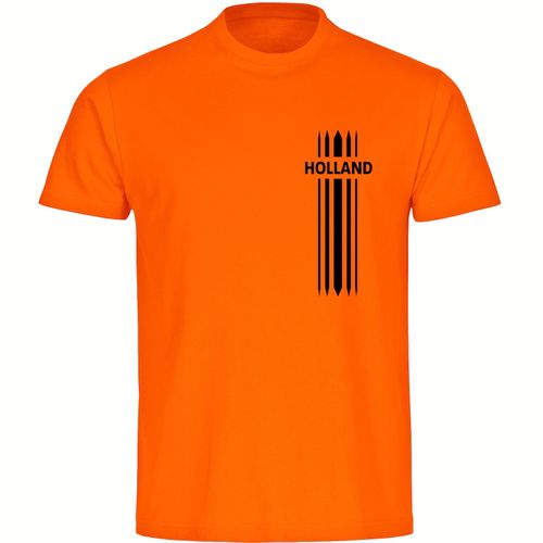 4068859453343 - multifanshop Herren T-Shirt - Holland - Streifen - Druck schwarz - Männer