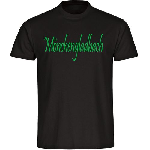 4068859184148 - multifanshop Herren T-Shirt - Mönchengladbach - Schriftzug - Druck grün - Männer