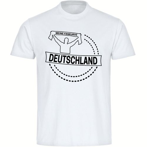 4068859249885 - multifanshop Herren T-Shirt - Deutschland - Meine Fankurve - Druck schwarz - Männer