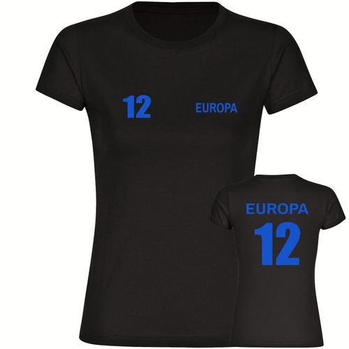 4068859303211 - multifanshop Damen T-Shirt - Europa - Trikot Nummer 12 - Druck blau - Frauen 4068859303211 - multifanshop Damen T-Shirt - Europa - Trikot Nummer 12 - Druck blau - Frauen
